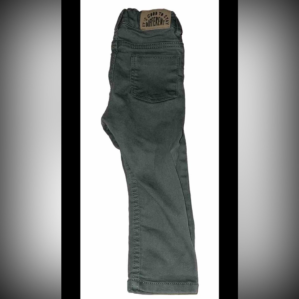 H&M skinny jeans green adjustable Waiste. 9-12 months